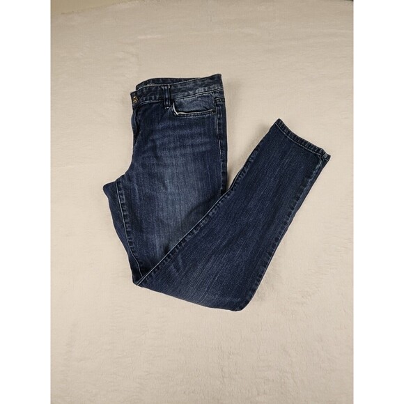 MK Michael Kors Womens size 10 Tapered Leg Mid Rise Stretch Jeans Dark Blue - Picture 9 of 10